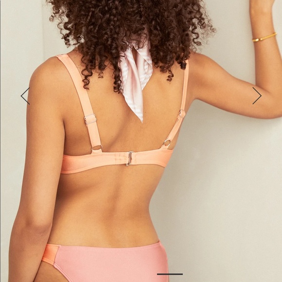 Chelsea Peers Underwire Bikini Top In Metallic Rose - Picture 6 of 9